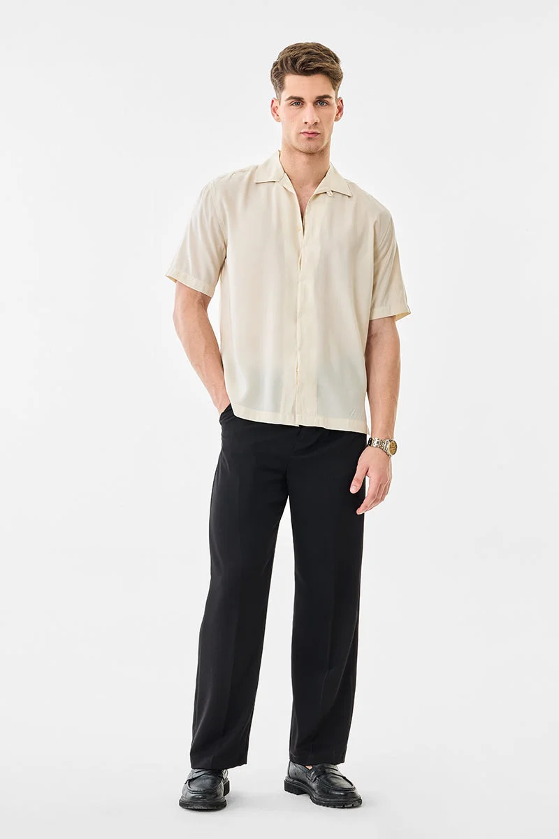 سنيتش Cream Box Fit Shirt
